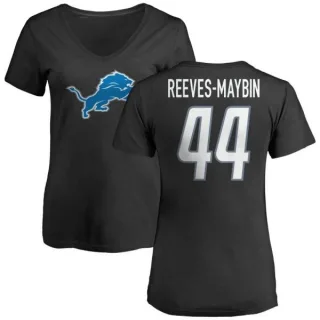 Jalen Reeves-Maybin Women's Detroit Lions Name & Number Logo Slim Fit T-Shirt - Black