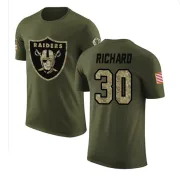 Jalen Richard Oakland Raiders Olive Salute to Service Legend T-Shirt