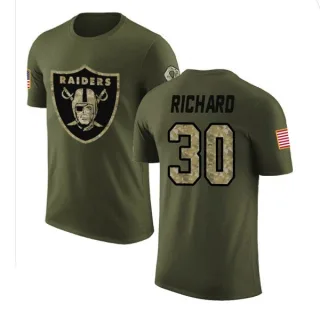 Jalen Richard Oakland Raiders Olive Salute to Service Legend T-Shirt