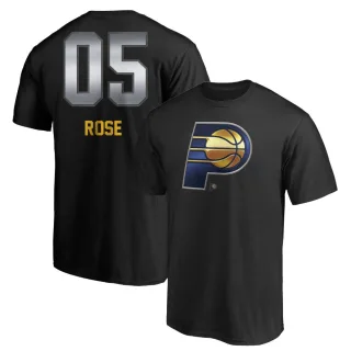 Jalen Rose Indiana Pacers Black Midnight Mascot T-Shirt