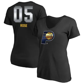 Jalen Rose Women's Indiana Pacers Black Midnight Mascot T-Shirt