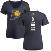 Jalen Rose Women's Indiana Pacers Navy Backer T-Shirt