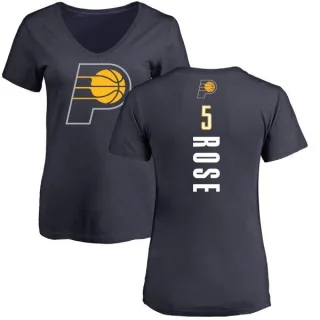 Jalen Rose Women's Indiana Pacers Navy Backer T-Shirt