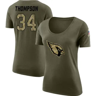 Jalen Thompson Women's Arizona Cardinals Salute to Service Olive Legend Scoop Neck T-Shirt