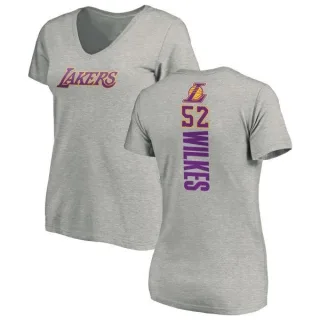 Jamaal Wilkes Women's Los Angeles Lakers Ash Backer T-Shirt