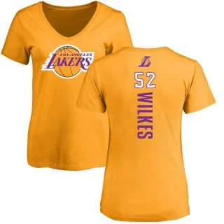 Jamaal Wilkes Women's Los Angeles Lakers Gold Backer T-Shirt