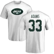 Jamal Adams New York Jets Name & Number Logo T-Shirt - White