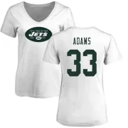 Jamal Adams Women's New York Jets Name & Number Logo Slim Fit T-Shirt - White