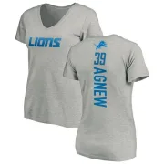 Jamal Agnew Women's Detroit Lions Backer V-Neck T-Shirt - Ash