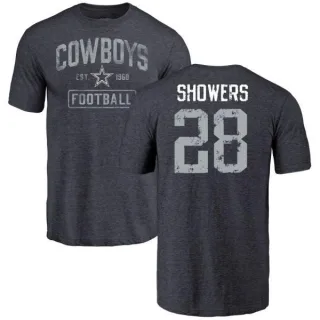 Jameill Showers Dallas Cowboys Name & Number Tri-Blend T-Shirt - Navy