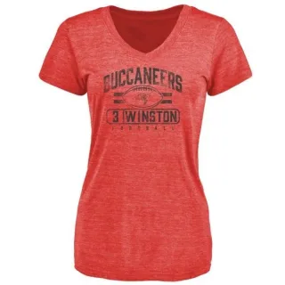 Jameis Winston Women's Tampa Bay Buccaneers Flanker Tri-Blend T-Shirt - Red