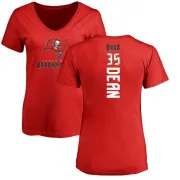 Jamel Dean Women's Tampa Bay Buccaneers Backer Slim Fit T-Shirt - Red