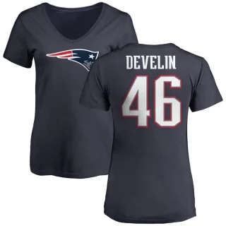 James Develin Women's New England Patriots Name & Number Logo T-Shirt - Navy