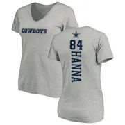 James Hanna Women's Dallas Cowboys Backer Slim Fit T-Shirt - Ash