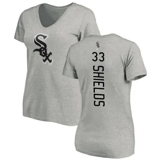 James Shields Women's Chicago White Sox Backer Slim Fit T-Shirt - Ash