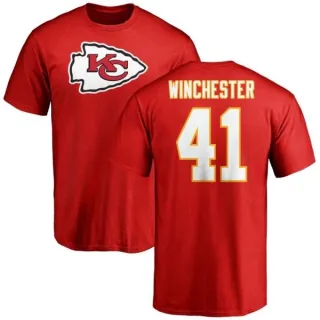 James Winchester Kansas City Chiefs Name & Number Logo T-Shirt - Red