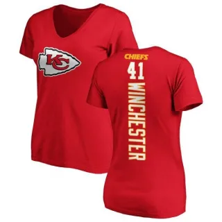 James Winchester Women's Kansas City Chiefs Backer Slim Fit T-Shirt - Red