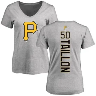 Jameson Taillon Women's Pittsburgh Pirates Backer Slim Fit T-Shirt - Ash