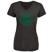 Jamie Langenbrunner Women's Dallas Stars Insignia Tri-Blend T-Shirt - Black