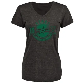 Jamie Langenbrunner Women's Dallas Stars Insignia Tri-Blend T-Shirt - Black