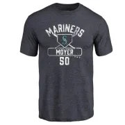 Jamie Moyer Seattle Mariners Base Runner Tri-Blend T-Shirt - Navy