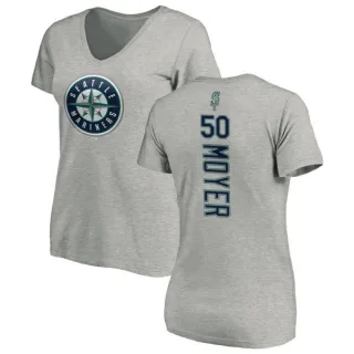 Jamie Moyer Women's Seattle Mariners Backer Slim Fit T-Shirt - Ash