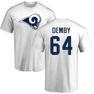 Jamil Demby Los Angeles Rams Name & Number Logo T-Shirt - White