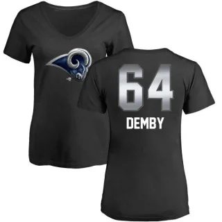 Jamil Demby Women's Los Angeles Rams Midnight Mascot T-Shirt - Black