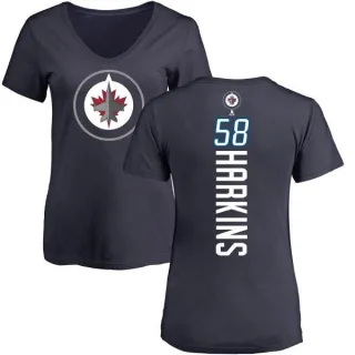 Jansen Harkins Women's Winnipeg Jets Backer T-Shirt - Navy
