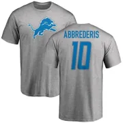 Jared Abbrederis Detroit Lions Name & Number Logo T-Shirt - Ash