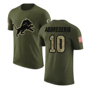 Jared Abbrederis Detroit Lions Olive Salute to Service Legend T-Shirt