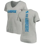 Jared Abbrederis Women's Detroit Lions Backer V-Neck T-Shirt - Ash