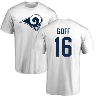 Jared Goff Los Angeles Rams Name & Number Logo T-Shirt - White