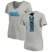 Jared Norris Women's Carolina Panthers Backer V-Neck T-Shirt - Ash