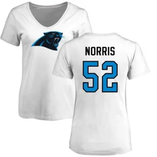 Jared Norris Women's Carolina Panthers Name & Number Logo Slim Fit T-Shirt - White