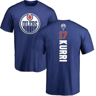 Jari Kurri Edmonton Oilers Backer T-Shirt - Royal