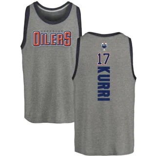 Jari Kurri Edmonton Oilers Backer Tri-Blend Tank - Heathered Gray