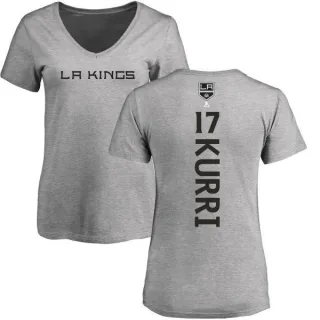 Jari Kurri Women's Los Angeles Kings Backer T-Shirt - Ash