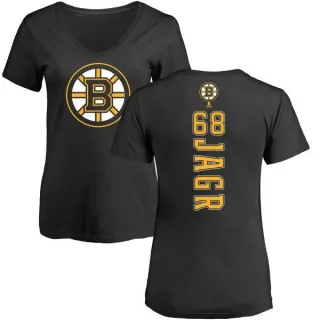 Jaromir Jagr Women's Boston Bruins Backer T-Shirt - Black