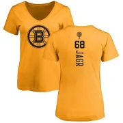 Jaromir Jagr Women's Boston Bruins One Color Backer T-Shirt - Gold