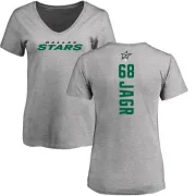 Jaromir Jagr Women's Dallas Stars Backer T-Shirt - Ash