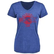 Jaromir Jagr Women's New York Rangers Insignia Tri-Blend T-Shirt - Royal