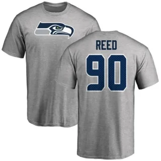 Jarran Reed Seattle Seahawks Name & Number Logo T-Shirt - Ash