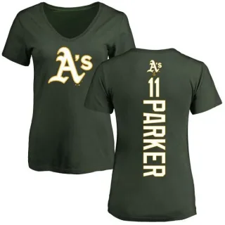 Jarrod Parker Women's Oakland Athletics Backer Slim Fit T-Shirt - Green