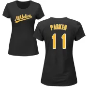 Jarrod Parker Women's Oakland Athletics Name & Number T-Shirt - Black