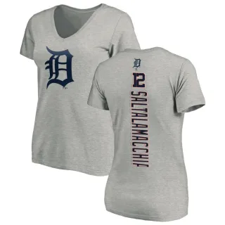 Jarrod Saltalamacchia Women's Detroit Tigers Backer Slim Fit T-Shirt - Ash