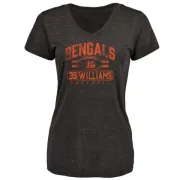 Jarveon Williams Women's Cincinnati Bengals Flanker Tri-Blend T-Shirt - Black