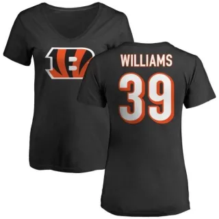 Jarveon Williams Women's Cincinnati Bengals Name & Number Logo Slim Fit T-Shirt - Black