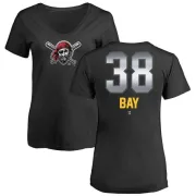 Jason Bay Women's Pittsburgh Pirates Midnight Mascot V-Neck T-Shirt - Black