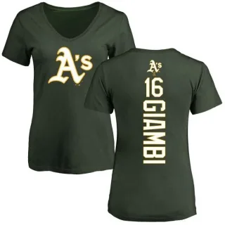 Jason Giambi Women's Oakland Athletics Backer Slim Fit T-Shirt - Green